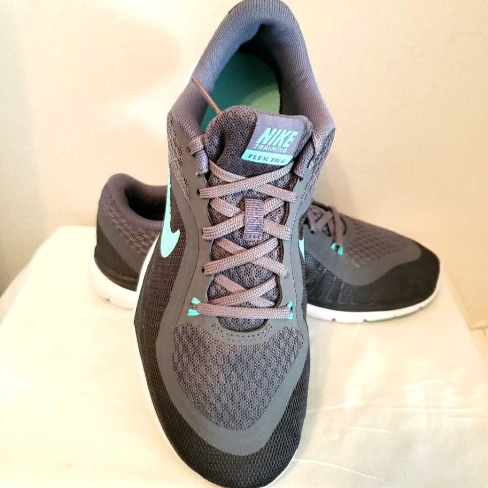 Nike Gray and Teal Athletic Shoes